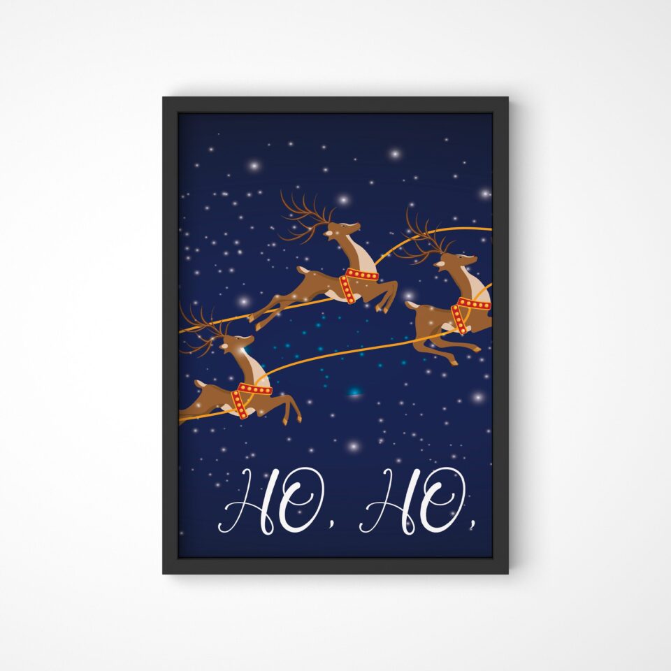 moș crăciun și renii set 3 tablouri model 3 (copiază)