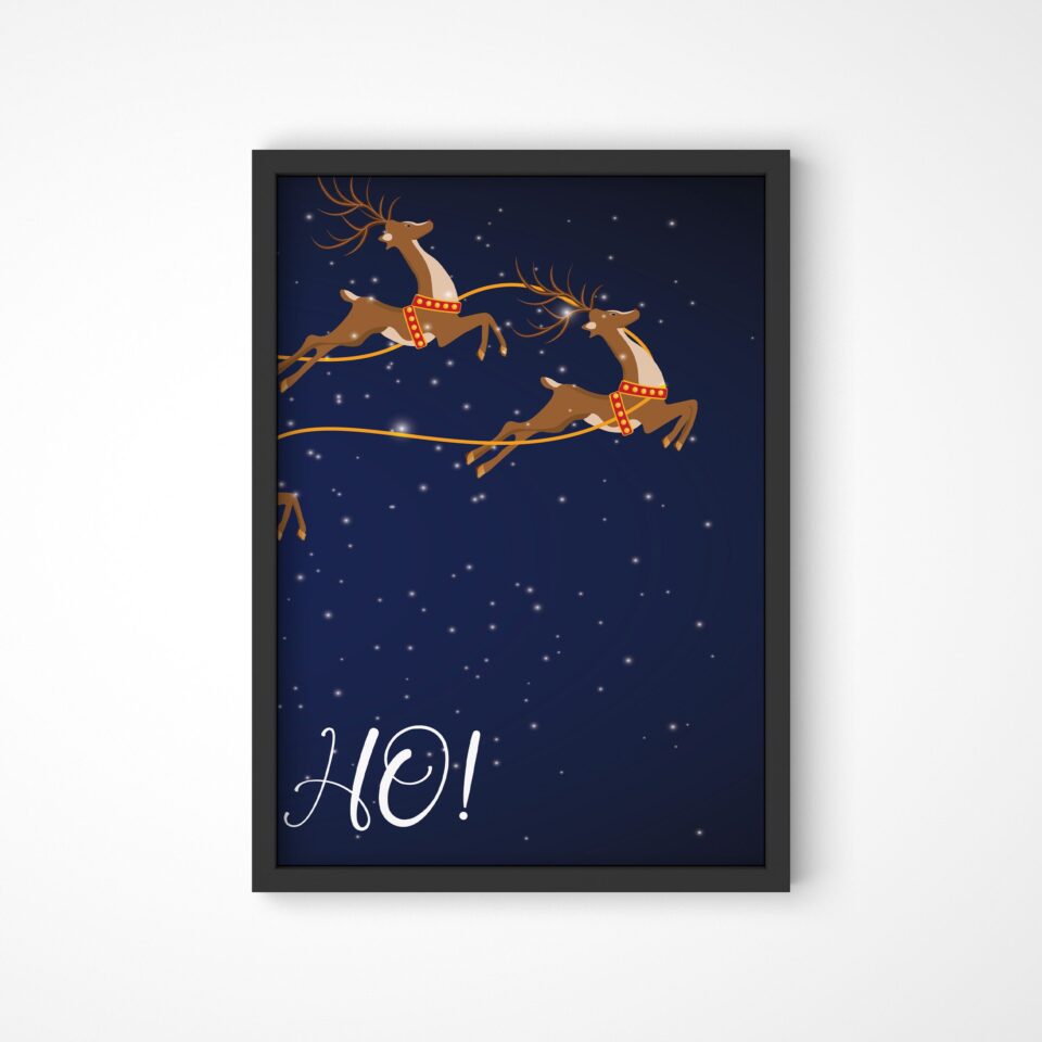 moș crăciun și renii set 3 tablouri model 3 (copiază)