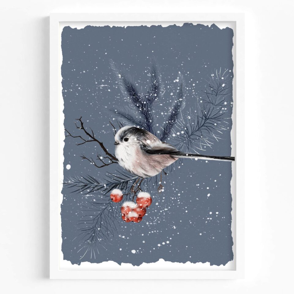 tablou felicitare pitigoi rama alba