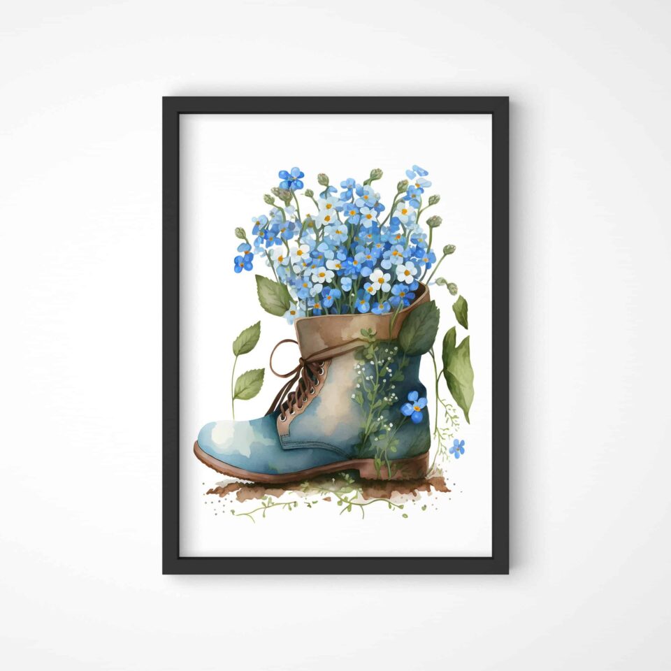 albăstrele în cizmă tablou de primăvară
