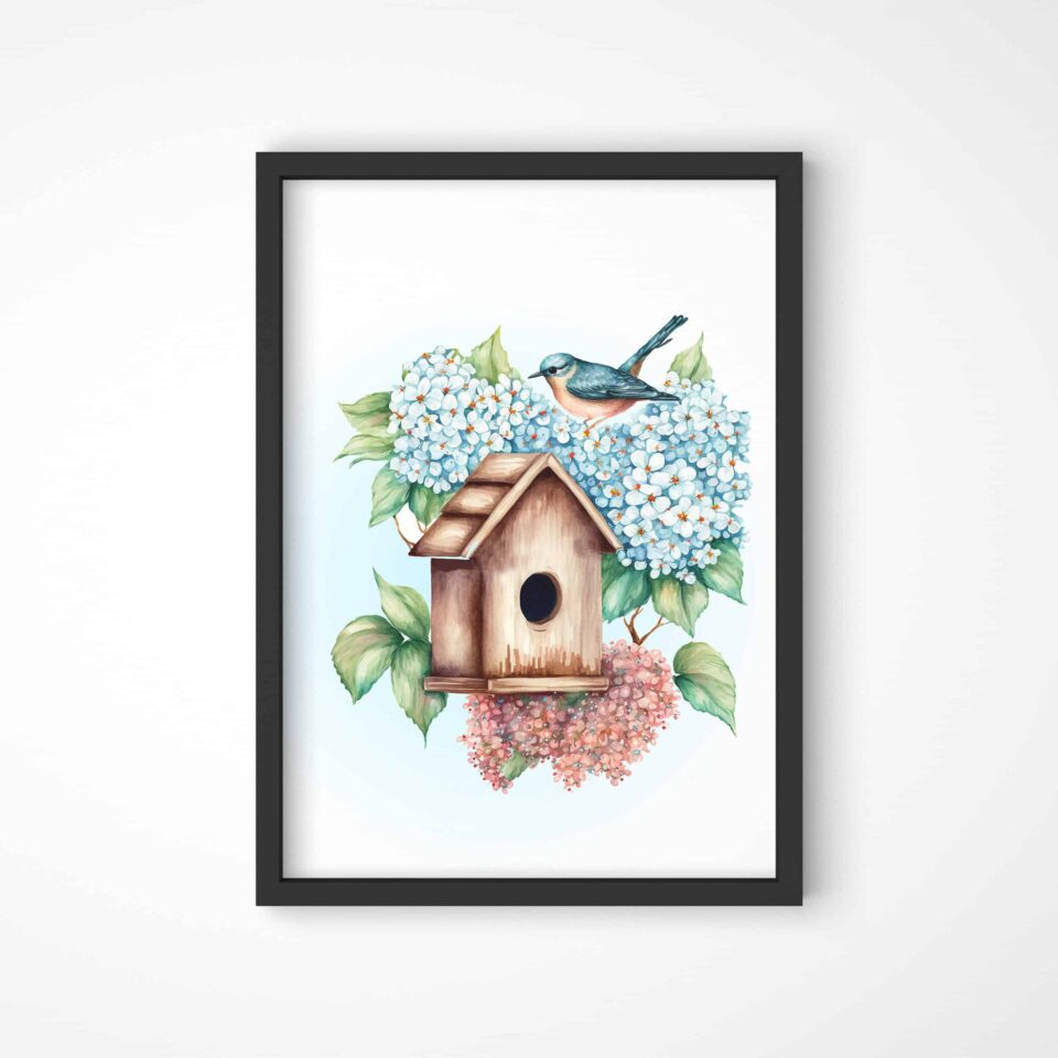 bulgărași și păsărele tablou de primăvară