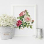 fire de trandafir tablou de primăvară