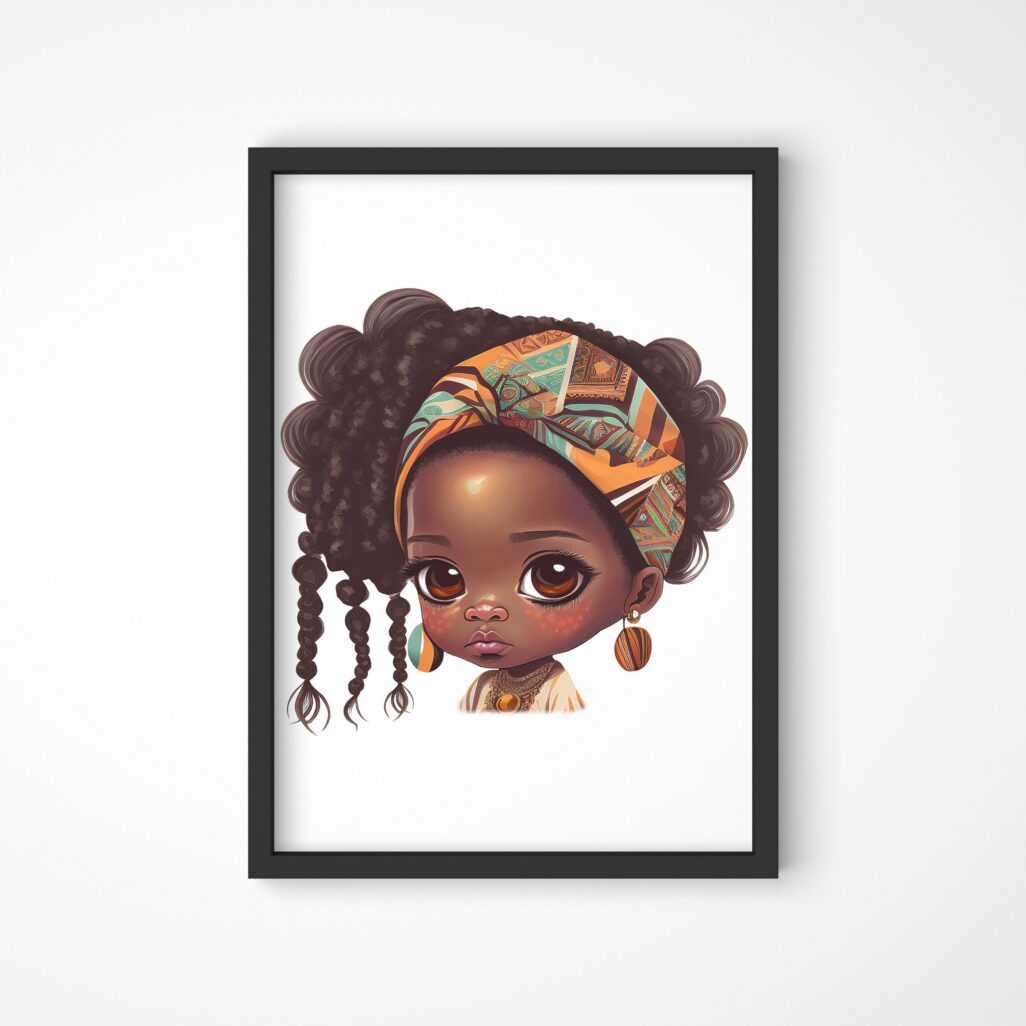 tablou portret african girl