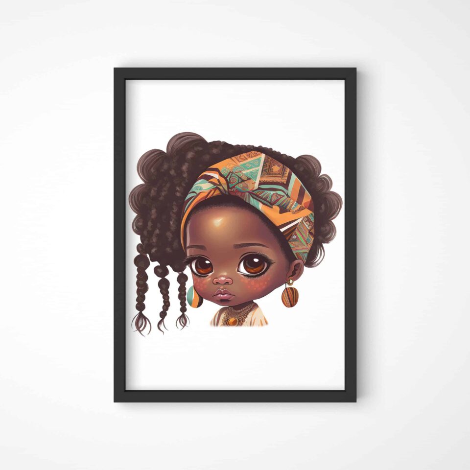 tablou portret african girl