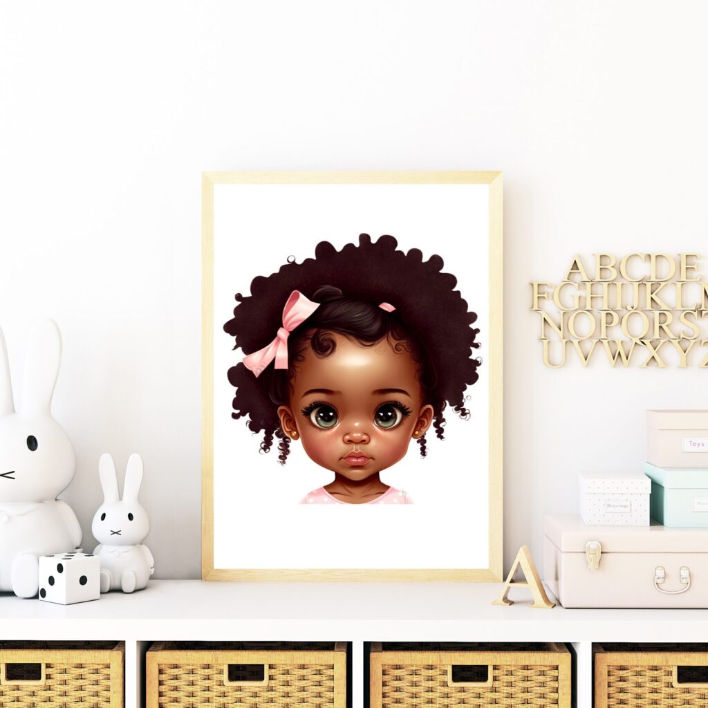 tablou portret toddler girl