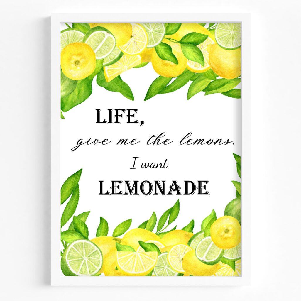 tablou life give me lemons