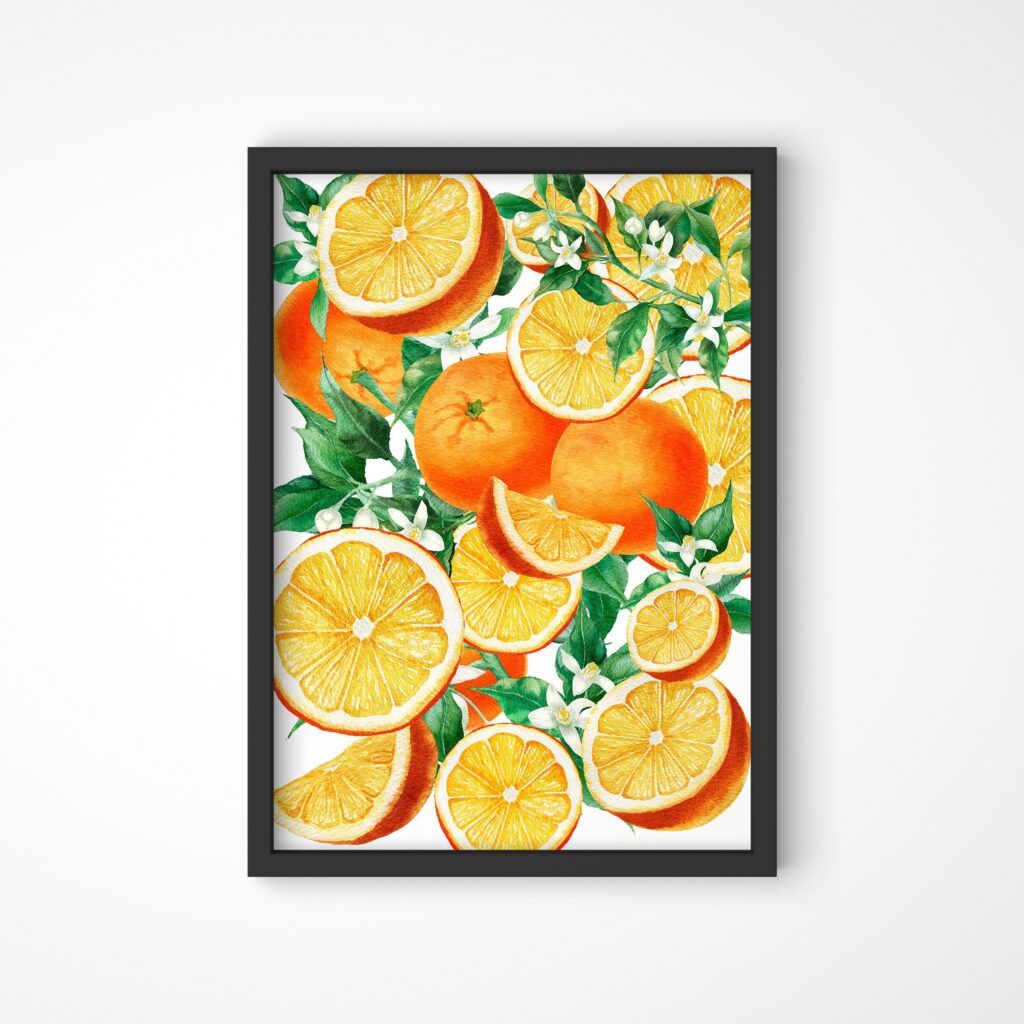 tablou orange fruits
