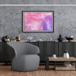 tablou textură canvas pink abstract liquid