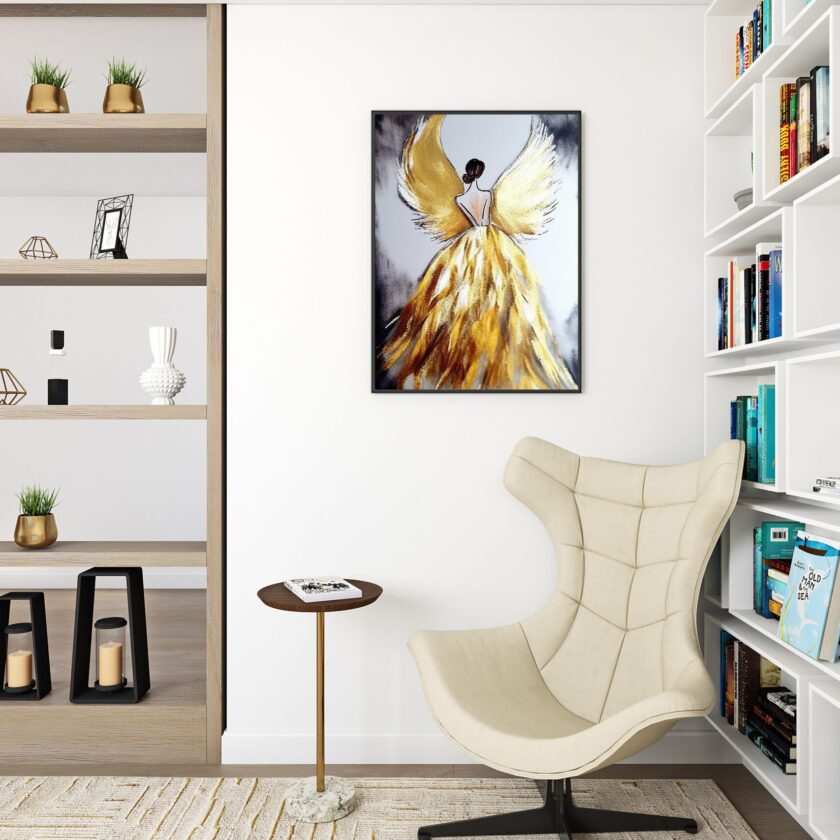 tablou textură canvas abstract art gold