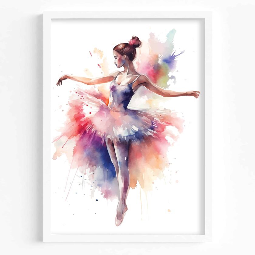 tablou ballerina watercolor