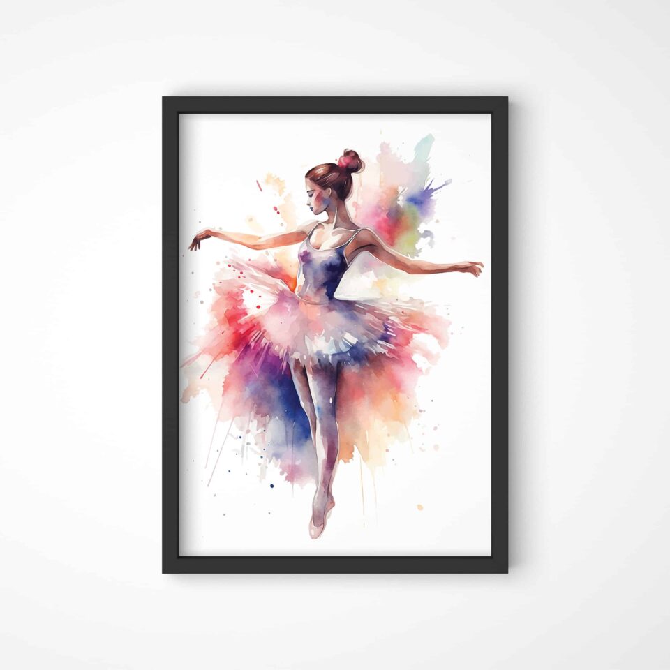 tablou ballerina watercolor