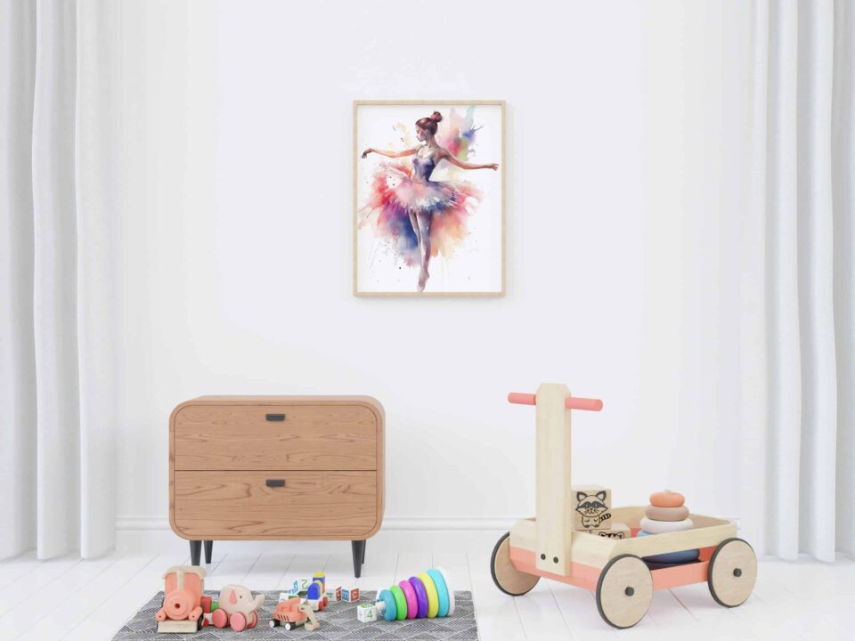 tablou ballerina watercolor