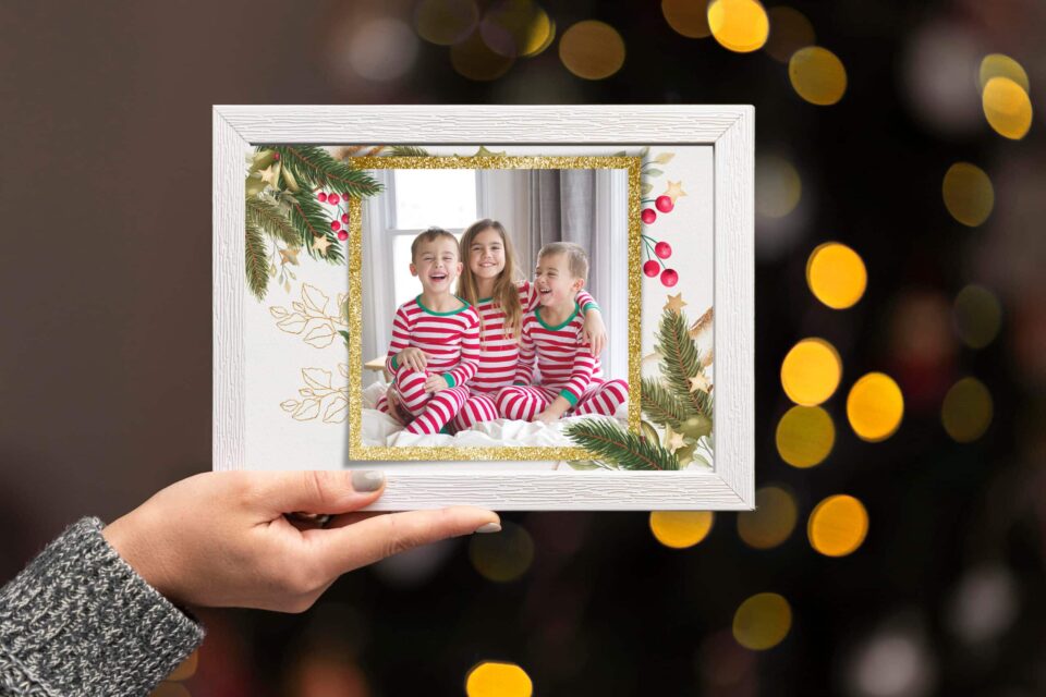 primul crăciun felicitare tablou personalizabilă de sărbători (copiază)