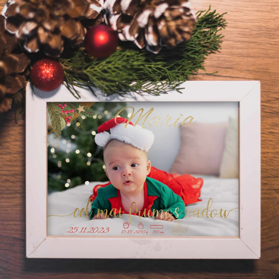 tablou personalizabil cu poză nou născut cel mai frumos cadou maria