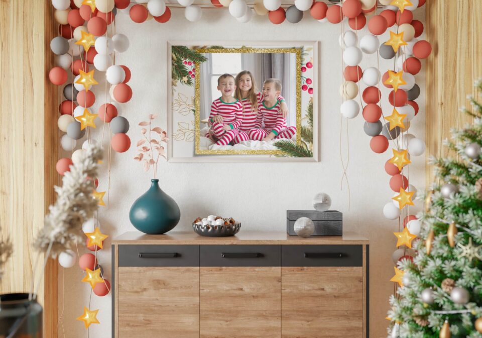 primul crăciun felicitare tablou personalizabilă de sărbători (copiază)