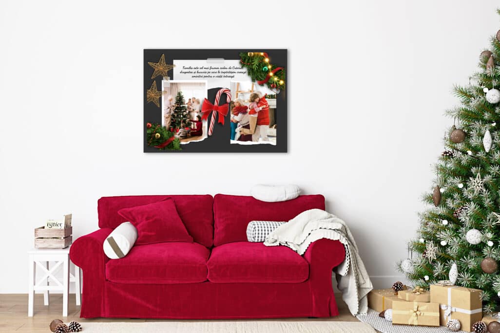 familia cel mai frumos cadou tablou personalizabil de iarnă