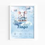 Tablou Personalizat Nou-Născut - Tiago