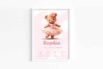 Tablou Personalizat Nou-Născut - Sophia