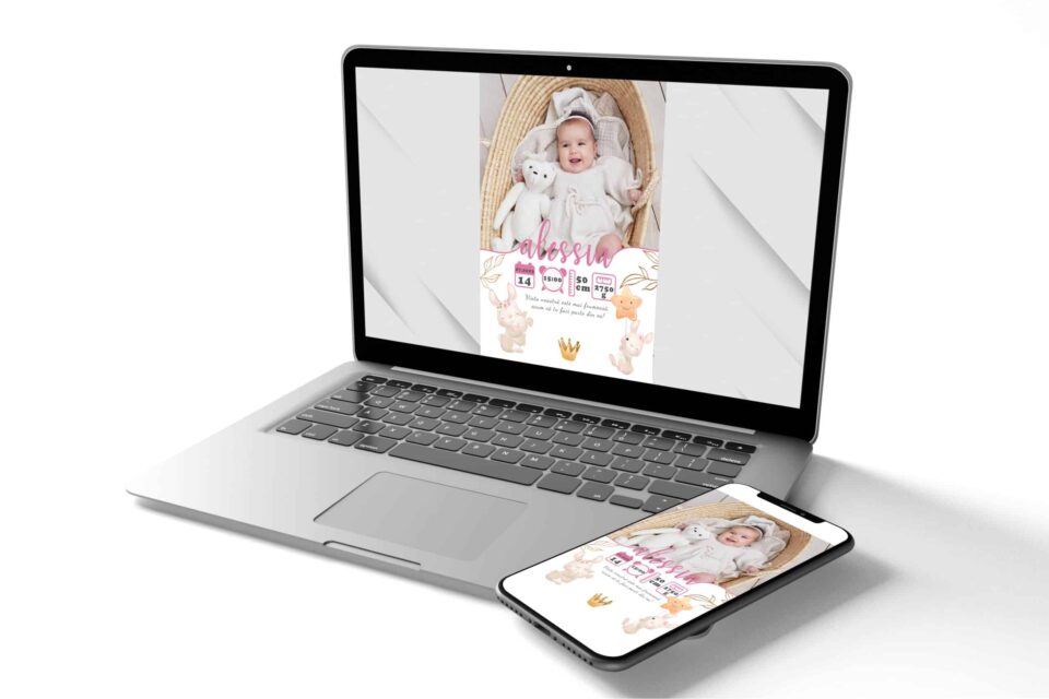 Alessia - Tablou Personalizabil cu Poză Nou-Născut în format electronic - imagine 3