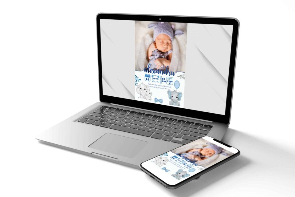 Alexandru Tablou Personalizabil cu Poză Nou-Născut în format electronic - imagine 3