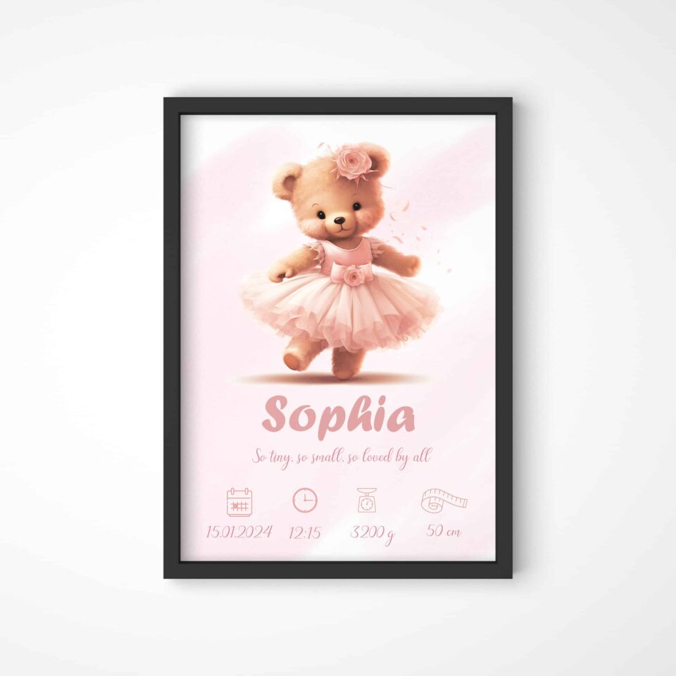 Tablou Personalizat Nou-Născut - Sophia - imagine 2