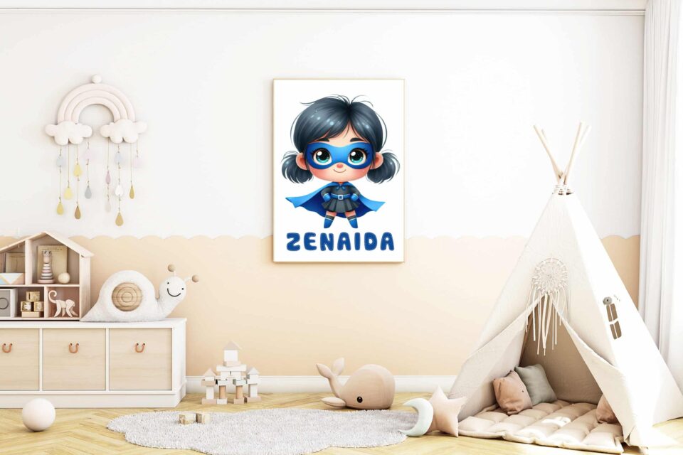 Zenaida- Super Eroină - Tablou cu Nume Personalizabil - imagine 3