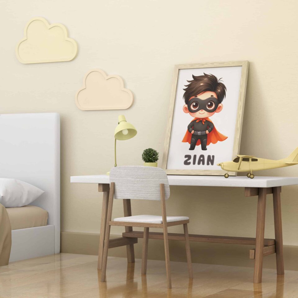 Zian - Super Erou - Tablou cu Nume Personalizabil - imagine 2