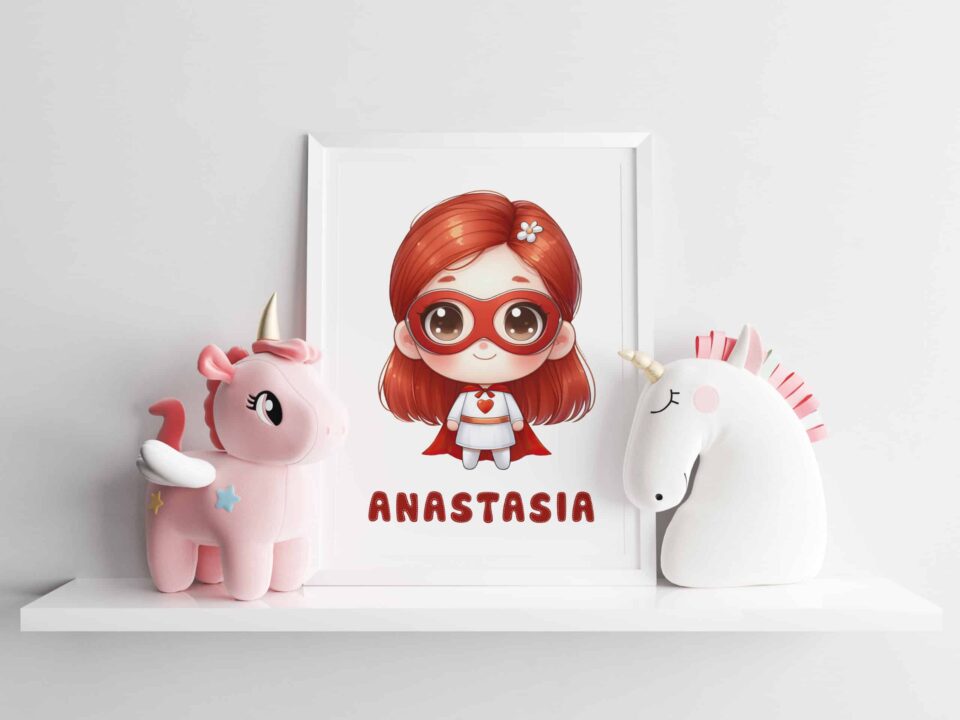 Anastasia - Super Eroină - Tablou cu Nume Personalizabil - imagine 2