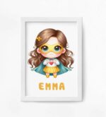 Emma - Super Eroină - Tablou cu Nume Personalizabil