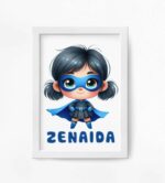 Zenaida- Super Eroină - Tablou cu Nume Personalizabil