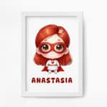 Anastasia - Super Eroină - Tablou cu Nume Personalizabil