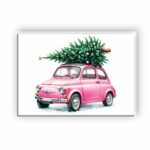 Pink Christmas Car - Tablou de Sărbători