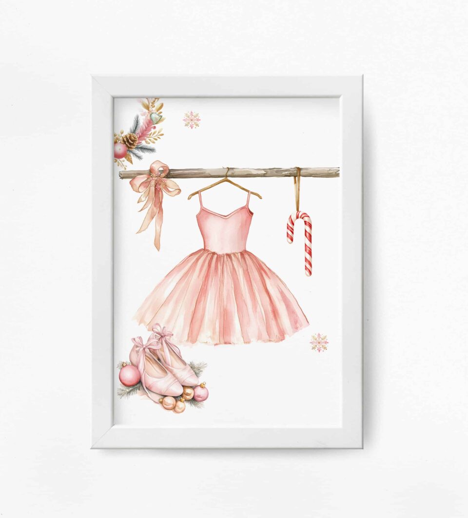 Glob de zăpadă cu balerină - Set 2 Tablouri Crăciun - imagine 4