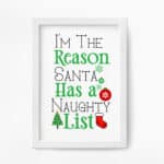 On the Naughty List - Set 2 Tablouri Crăciun - imagine 3