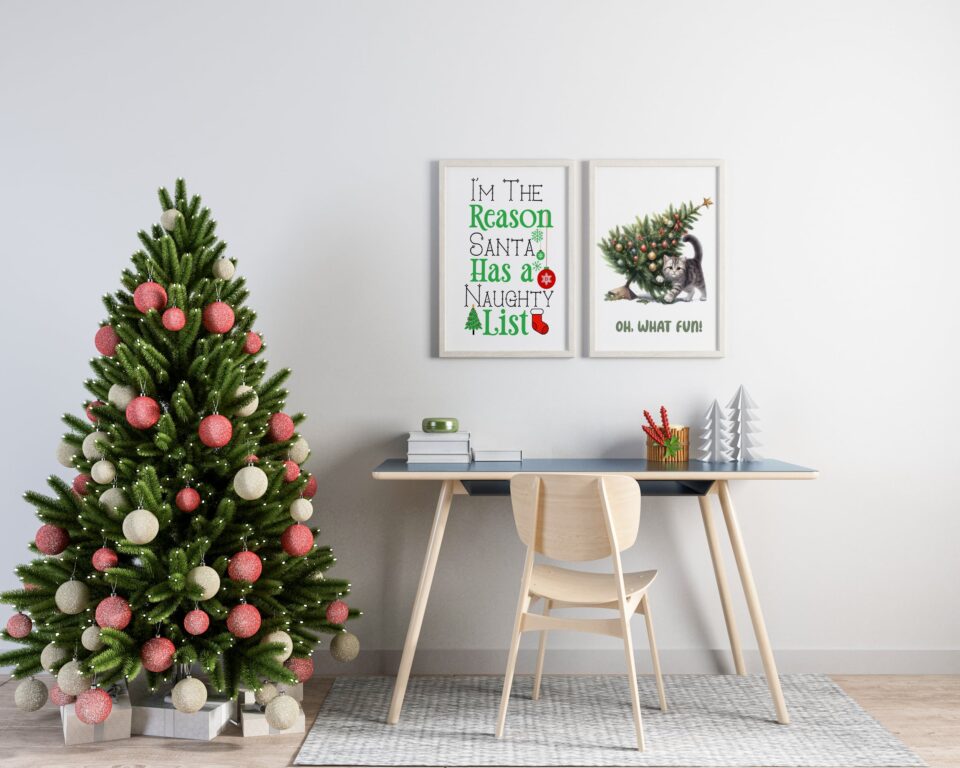 On the Naughty List - Set 2 Tablouri Crăciun - imagine 4