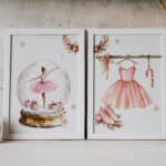 Glob de zăpadă cu balerină - Set 2 Tablouri Crăciun