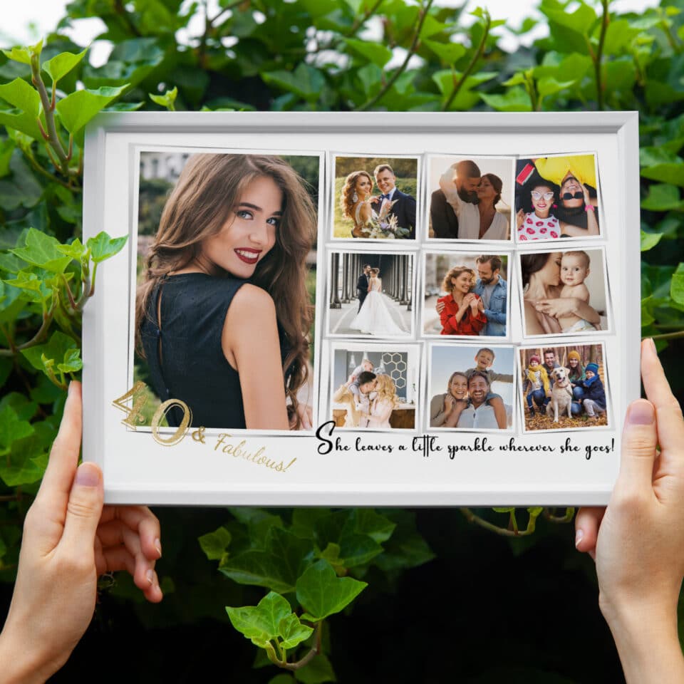 tablou colaj personalizat "40 & fabulous"
