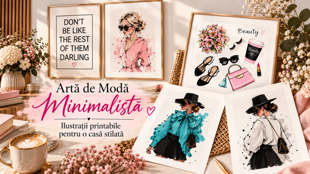 artă de modă minimalistă pentru o casă stilată
